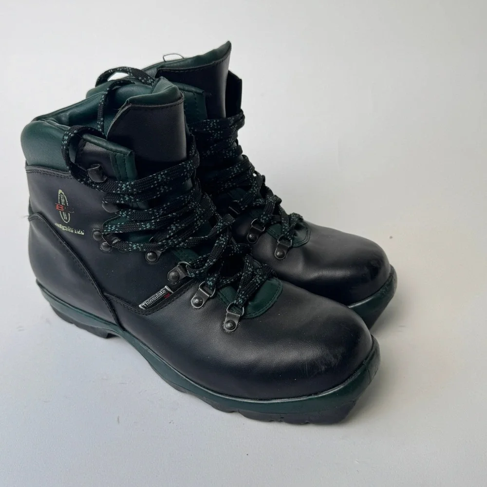 Alpina BC 5019 Backcountry Ski Boots Mens Size 9 Black‎ Green Thinsulate